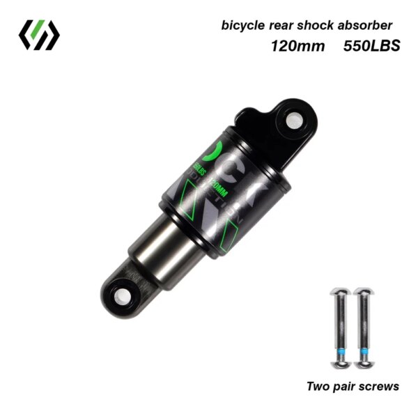 Amortiguador trasero para Bicicleta, amortiguadores hidráulicos de suspensión, 120/125/150/165/185/190/200mm, piezas para Bicicleta