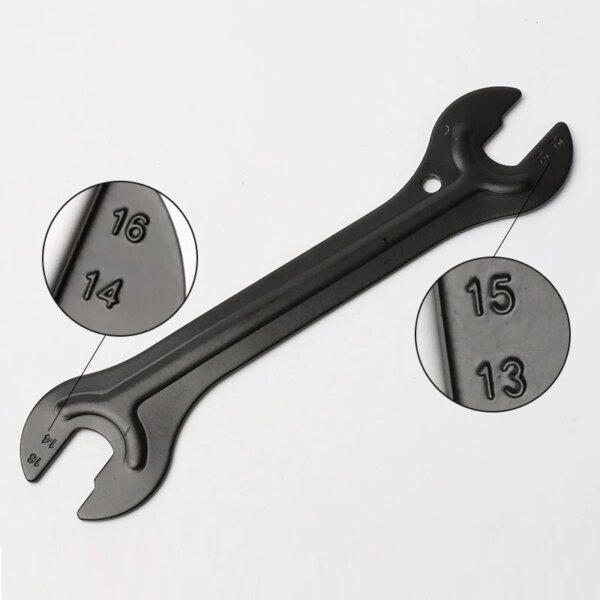 Llave de Reparación de bicicletas, cabezal de extremo abierto, eje, cubo, cono, llave de Pedal, herramienta de reparación de bicicletas de 13/14/15/16mm, accesorios