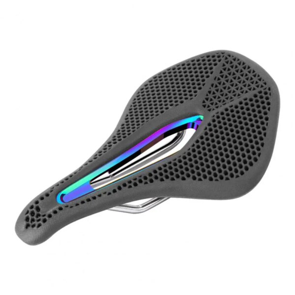 Asiento de bicicleta con forma de panal 3D hueco, transpirable, antideslizante, absorción de impacto, sillín de bicicleta de montaña y carretera, accesorios para bicicleta