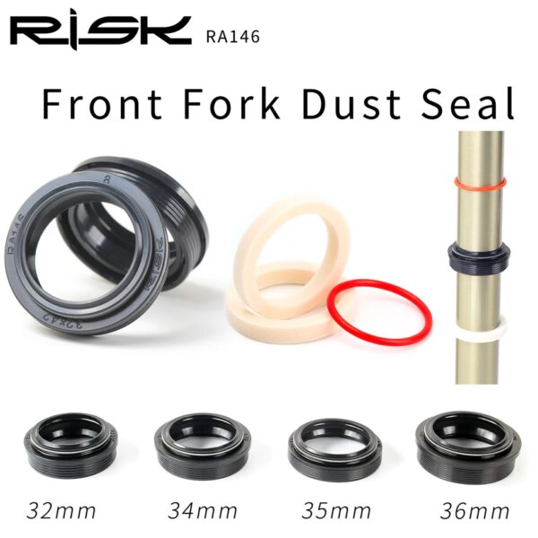 Kit de sellado de polvo para horquilla delantera de bicicleta, suspensión de choque, anillo de esponja para sello de aceite de bicicleta de 32mm, 34mm, 35mm y 36mm para Fox/Rockshox/Magura/x-fusion