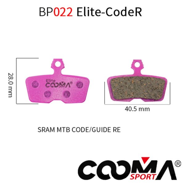 Pastillas de repuesto para freno de disco de bicicleta, para SRAM AVID Code R 2011+ Guide RE, resina negra, Metal dorado, cerámica púrpura, antiexfoliante