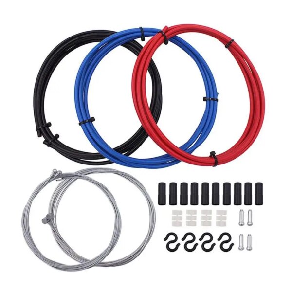 Juego de cables de freno de bicicleta, Cable de freno de bicicleta, Cable de cambio de marchas, juego de 6 uds., Kit de Cable del desviador de cambio de freno de bicicleta confiable