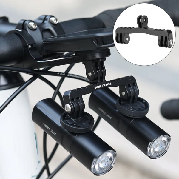 Adaptador de puente de montaje para cámara de bicicleta, soporte de luz para bicicleta GoPro, soporte para faro, accesorios para bicicleta