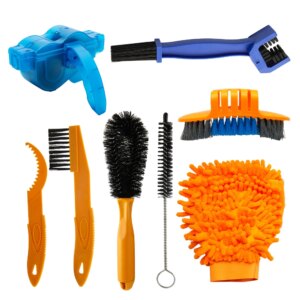Kit de limpieza de bicicletas, cepillo portátil para bicicletas, arandela de cadena, accesorios para bicicletas de montaña, herramientas de limpieza para exteriores, piezas de Reparación de bicicletas