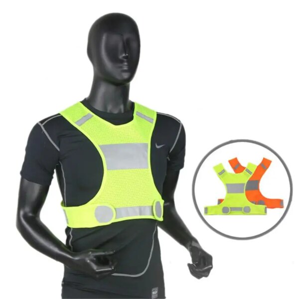 Chaleco de ciclismo para bicicleta, tanques limpiadores reflectantes, chaleco sin mangas para correr de noche, camisetas de protección para exteriores