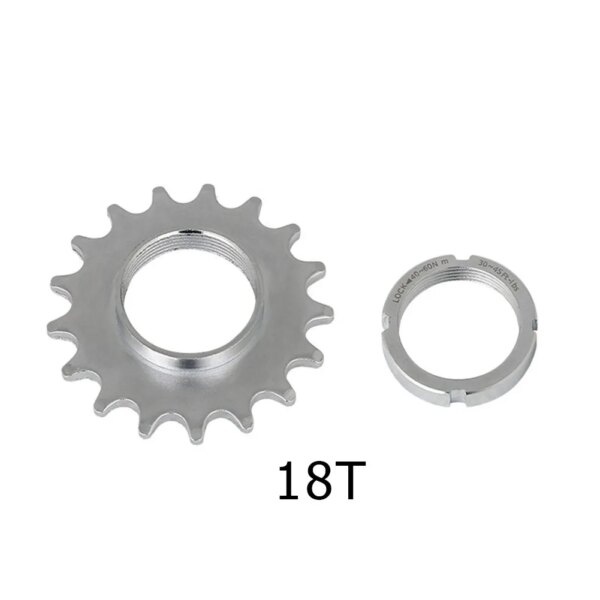 Engranaje de volante de bicicleta, piñón de bicicleta, engranaje de cubo fijo, anillo de bloqueo de engranaje de velocidad 13T 14T 18T para bujes de pista, piezas de cadena de ciclismo de 1/8 pulgadas