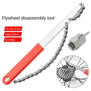Kit de herramientas de extracción de volante de bicicleta con llave de Cassette, 12 dientes, llave de extracción de piñón de Cassette, herramientas portátiles de Reparación de bicicletas