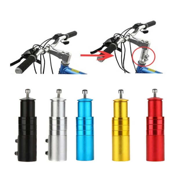 Tubo delantero de bicicleta, vástago de bicicleta más alto, tubo de Control aumentado, vástago de manillar extensible, accesorios de piezas de horquilla delantera de bicicleta