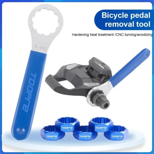 Llave de tornillo para Pedal de bicicleta, pernos de pedales, herramientas de desmontaje, perno de bloqueo, herramienta de desmontaje de Pedal de bicicleta para Shimano, accesorios de ciclismo