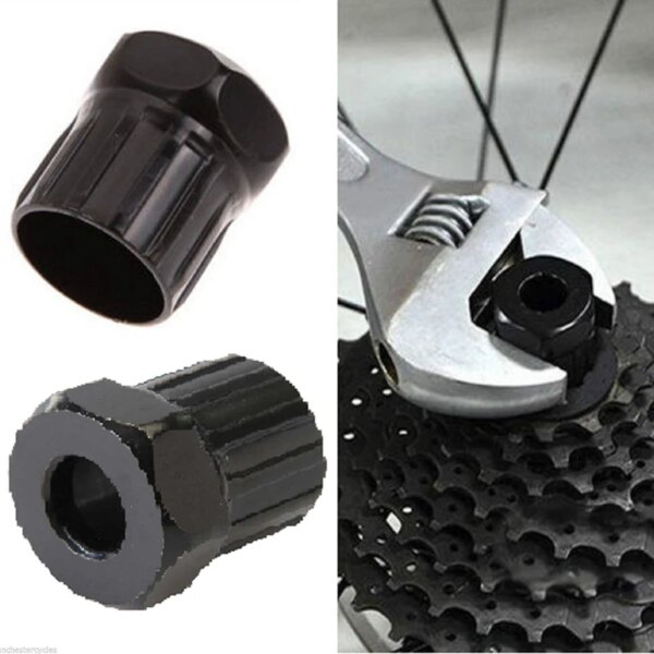 Herramienta de reparación de bicicletas, removedor de engranajes de Cassette trasero de bicicleta, toma de rueda libre, herramienta negra, herramienta de extracción de rueda de manivela de Cassette de bicicleta