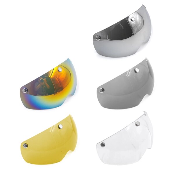 Casco de bicicleta, gafas de ciclismo, accesorios de visera, gafas aerodinámicas para casco de bicicleta de montaña, lentes anti uv transparentes, gris, amarillo y plateado