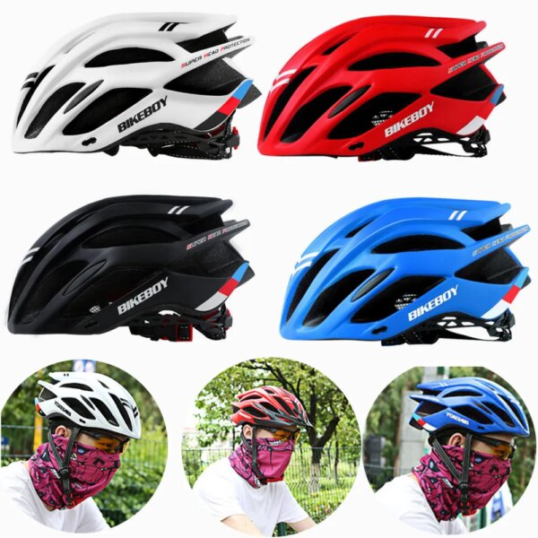 Bikeboy-casco de bicicleta de carreras, casco de Bicicleta de carretera, protección para la cabeza, casco de montaña para bicicleta eléctrica, accesorios para motocicleta