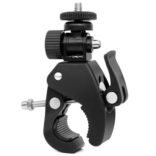 Clip negro 1/4 para cámara de bicicleta, manillar de motocicleta, adaptador de trípode, pieza de cámara de acción para Gopro HERO 12 11