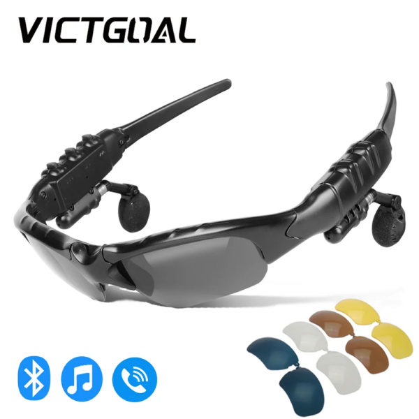 Gafas de ciclismo polarizadas con Bluetooth para hombre, gafas de sol para motocicleta, bicicleta de montaña, auriculares para bicicleta, gafas deportivas para pescar y correr