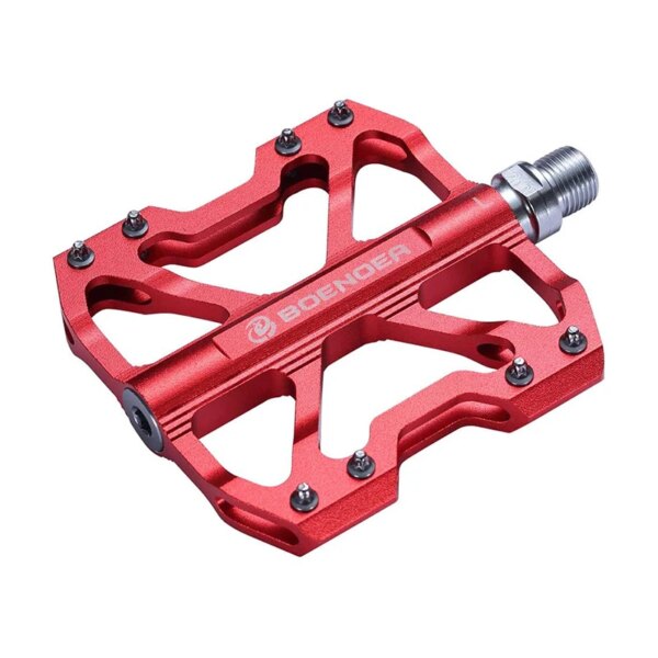 Boenoea Road MTB Pedal de bicicleta antideslizante rodamiento sellado DU pedales de bicicleta ultraligeros negro rojo azul