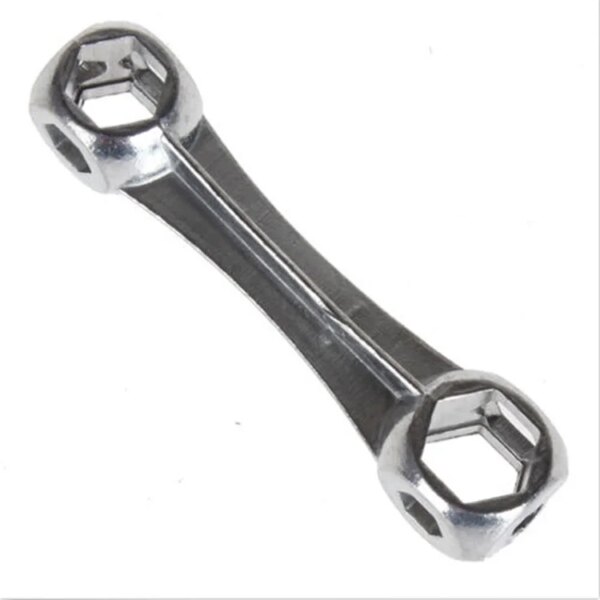 Llave hexagonal con forma de hueso, 10 agujeros, tamaño 6-15mm, 10 en 1, llave hexagonal de acero galvanizado, herramienta de reparación de bicicletas duradera