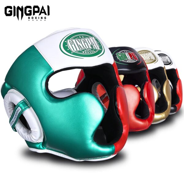 Protector de cabeza de boxeo Sanda, casco de Kickboxing, Sparring, Protector de cabeza de lucha