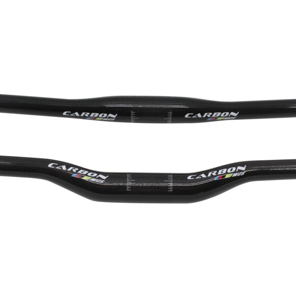 Nueva bicicleta de montaña 3K manillar de fibra de carbono completo manillar de bicicleta de carbono subida plana MTB piezas de luz de carbono 31,8*600-760mm