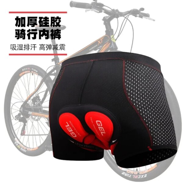 Ropa interior transpirable para ciclismo para hombre, ropa interior de secado rápido con almohadilla de Gel 5D a prueba de golpes para bicicleta de montaña y carretera, pantalones cortos