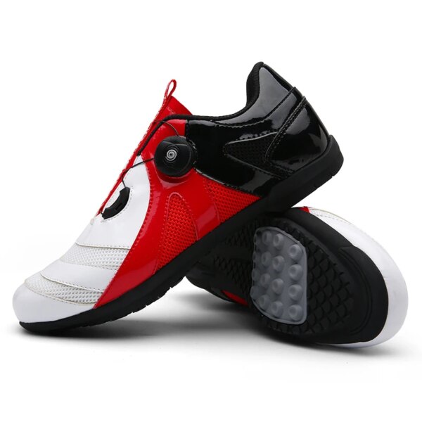 CFDiseno- Zapatos de bicicleta con tacos, zapatillas de ciclismo, bicicleta de carretera, carreras planas, zapatos unisex MTB