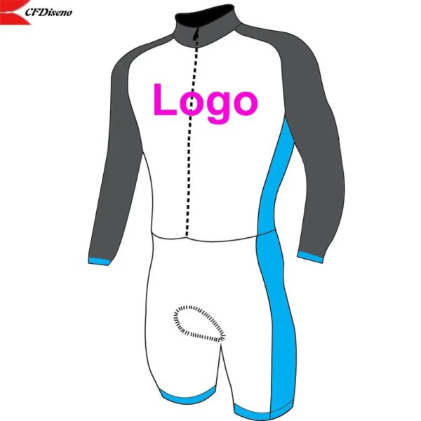 CFDiseno-Mono de ciclismo personalizado, manga larga, cualquier diseño, color y talla, 100% Lycra, alta calidad, sin pedido mínimo