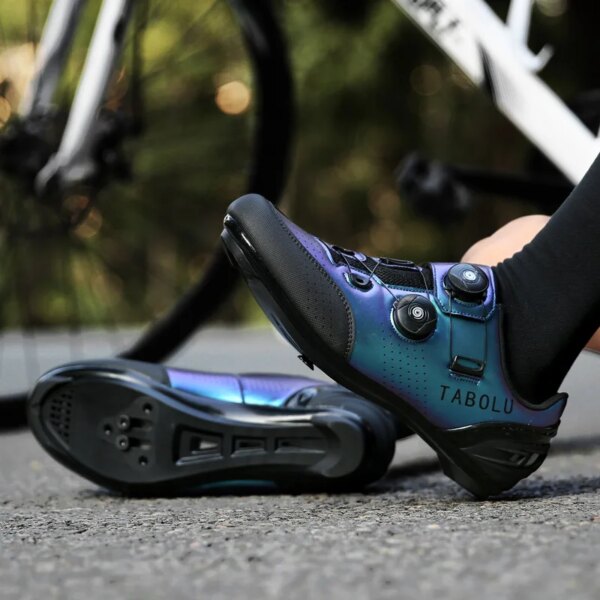 CFDiseno-zapatos de ciclismo dinámicos con suela dura para hombre y mujer, calzado de ocio con bloqueo para bicicleta, equipo deportivo, 2024