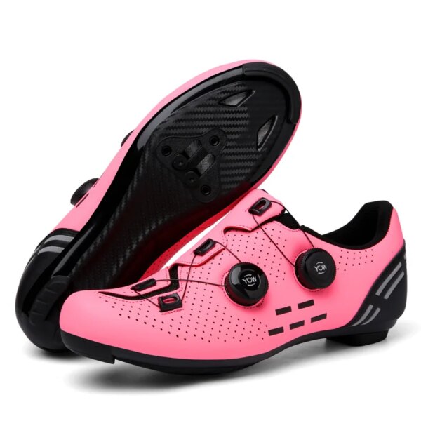 CFDiseno-Zapatillas MTB unisex con tacos, zapatillas de ciclismo, bicicletas de carretera, carreras planas, bicicletas