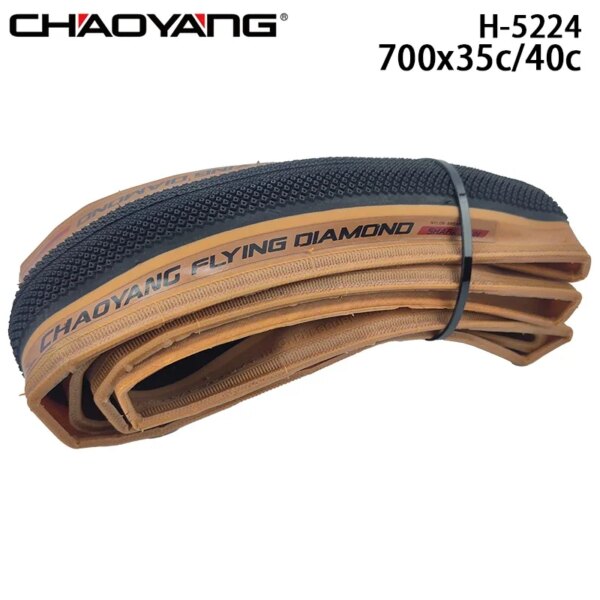 CHAOYANG 28 pulgadas Flying Diamond 700x3 5c/40c ultraligero borde marrón grava bicicleta XC MTB bicicleta neumático plegable 60TPI piezas de ciclismo