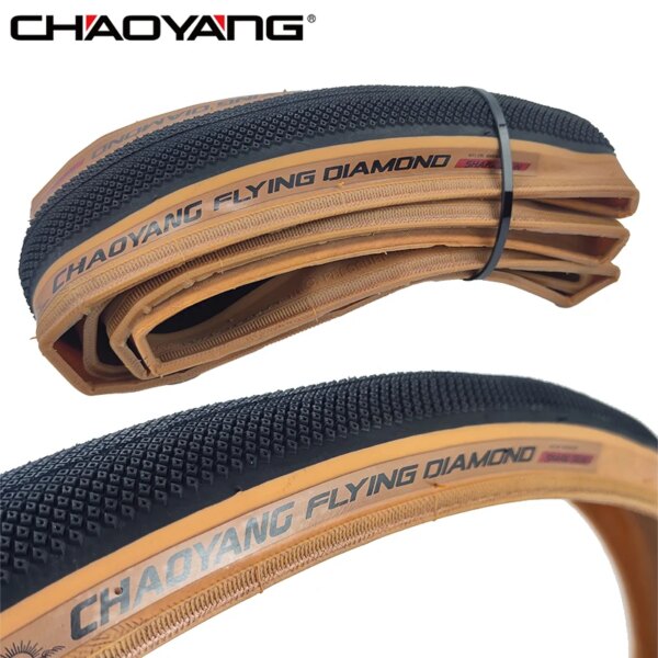 CHAOYANG FLYING DIAMOND 700x35C 700x40C neumático plegable para bicicleta de grava 28 pulgadas 37/42-622 60TPI borde marrón XC MTB neumático de bicicleta de carretera