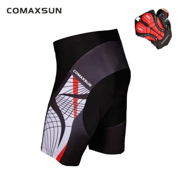 COMAXSUN Pantalones cortos de ciclismo para hombre acolchados 3D para bicicleta/bicicleta deportes al aire libre ajustados S-3XL 10 estilos