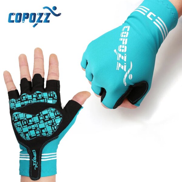 COPOZZ medio dedo GEL Ciclismo Guantes montaña Mtb antideslizante bicicleta Guantes para montar Guantes Ciclismo hombres mujeres deporte