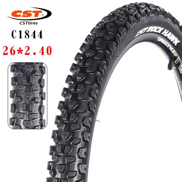 Neumático de bicicleta de montaña CST ROCK HAWK 26 pulgadas 27,5 pulgadas C1844 alambre de acero 26*2,40 27,5*2,25 neumático grueso de bicicleta MTB