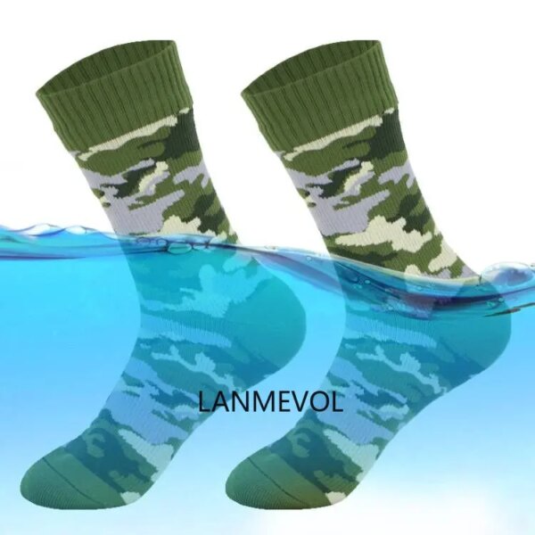 Calcetines impermeables de camuflaje para senderismo, deportes al aire libre, escalada, senderismo, calcetín para acampar, calcetines impermeables de camuflaje para hombres y mujeres al aire libre