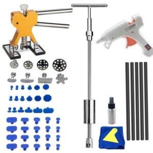 Herramientas extractoras de eliminación de abolladuras de coche, Kit de reparación sin pintura de carrocería, martillo inverso de Metal, ventosa, herramientas manuales para Taller de garaje