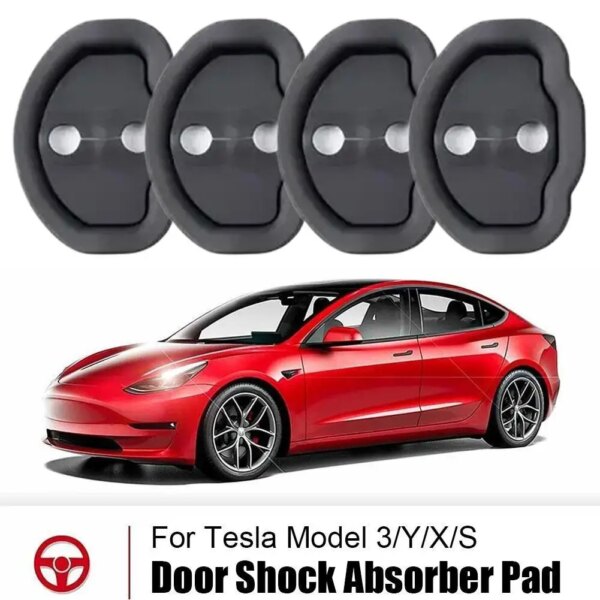 Amortiguador de puerta de coche para Tesla Y Protector de cerradura de puerta de coche Flexible, pestillos de silicona para cerradura de puerta de coche, accesorios de cubierta