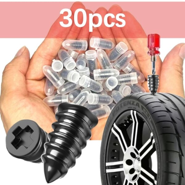 Clavos de reparación de neumáticos al vacío para coche y motocicleta, herramientas de reparación de pinchazos en neumáticos para camión, Scooter y bicicleta, accesorios de clavos de goma