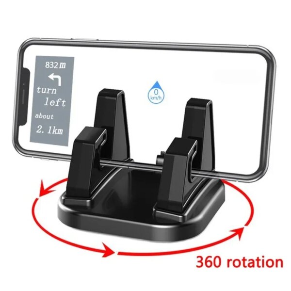 Soporte para teléfono de coche, rotación de 360 ​​grados, soporte para salpicadero, soporte de navegación GPS para teléfono móvil Simple para Xiaomi Iphone 12 13