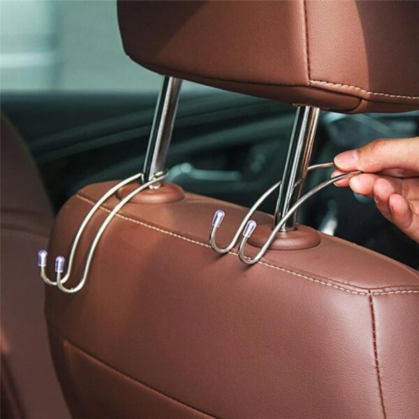 Gancho para asiento de coche, colgador oculto para reposacabezas del asiento trasero, para bolso, bolsa de compras, colgador de almacenamiento, accesorios para coche, organizador de gancho