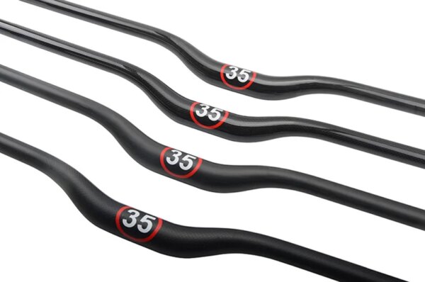 Manillar de bicicleta de fibra de carbono, 35mm, barras elevadoras planas, cuesta abajo, UD, 3K, bicicleta MTB, longitud 720, 740, 760, 780, 800mm, XC, AM,