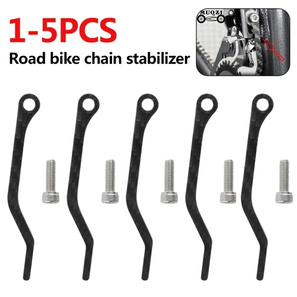 Estabilizador de cadena de bicicleta de carretera de fibra de carbono, guía de bicicleta de carretera, tornillos de titanio, dispositivo de hebilla anticaída, herramienta de reparación de ciclismo