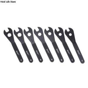 Llave inglesa para bicicleta de acero al carbono, eje de husillo apto para herramienta de reparación de bicicletas cónica de 13mm, 14mm, 15mm, 16mm, 17mm, 18mm y 19mm