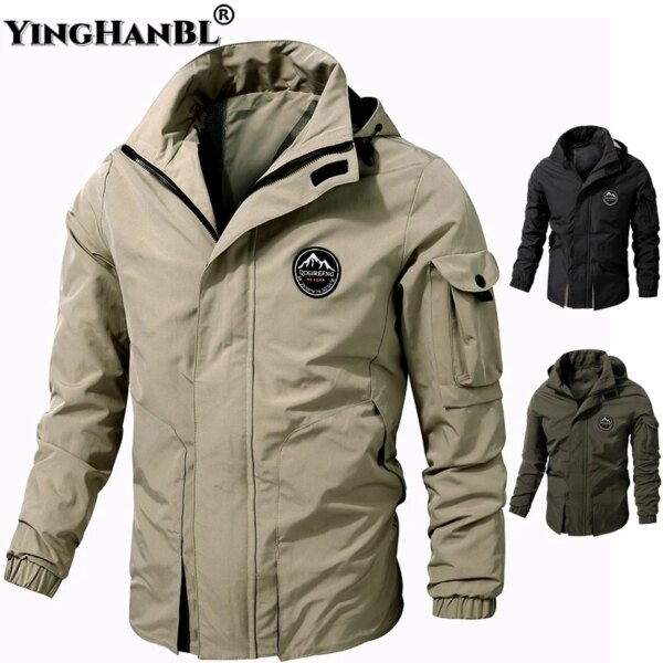 Chaquetas informales para hombre, ropa técnica a prueba de viento, Bomber militar negro y verde Cargo, ropa de primavera y otoño de gran tamaño 6XL 7XL 8XL 2022