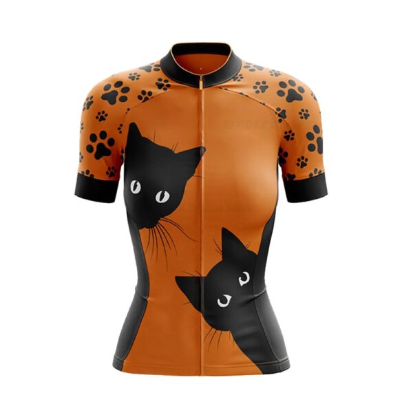 Cat Lady-Camiseta de ciclismo para mujer, Jersey de manga corta para bicicleta, camisetas transpirables para bicicleta de montaña, camisetas deportivas para bicicleta de carretera 2024