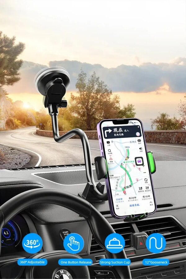 Soporte para teléfono celular para coche, soporte para parabrisas/salpicadero/ventana para teléfono de coche, soporte para teléfono con ventosa para coche y camión Compatible