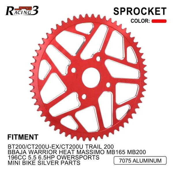 Piñón de cadena para Mini motocicleta BT200 CT200 CT200U Trail 200 Baja Warrior Heat Massimo MB165 MB200 196CC 5,5 6.5HP Owersports