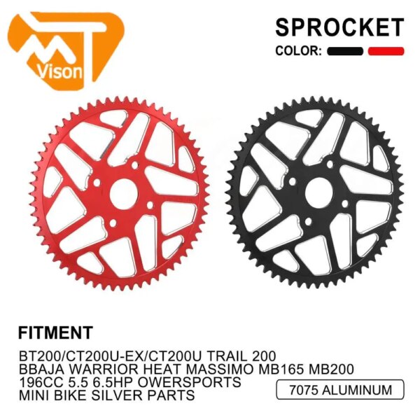 Piñón de cadena para BT200 CT200U Trail 200 Baja Warrior Heat Massimo MB165 MB200 196CC 5,5 6.5HP Owersports Mini bicicleta motocicleta