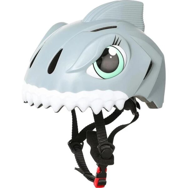 Casco de bicicleta para niños, pieza de tiburón 3D, Scooter, varios deportes, ajustable, casco con orificio transpirable para chico y niña