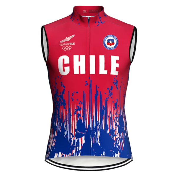 Jersey de Chile, camiseta con mangas de chaleco de ciclismo transpirable, chaqueta de Jersey MTB, ropa deportiva con pechera para bicicleta de equipo profesional, cima de montaña, al aire libre