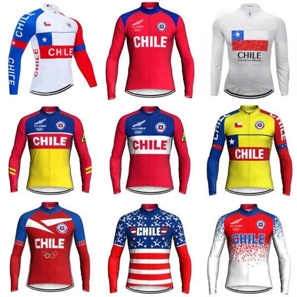 Chile bicicleta de montaña ciclismo Jersey chaquetas usar camisa de manga larga camino MTB suéter bicicleta ropa antideslizante Top abrigo deportivo ajustado