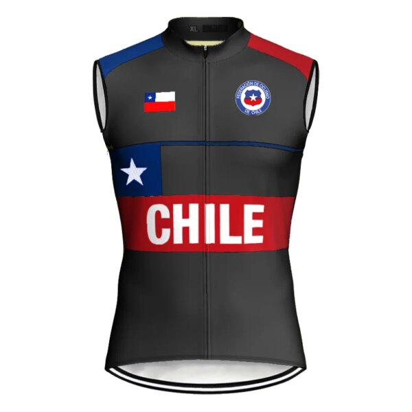 Chile chaleco manga ciclismo superior bicicleta de carretera MTB desgaste Motocross suéter ropa Jersey camisa negra Racer chaleco chaqueta de verano